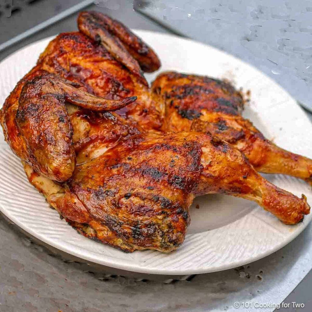 BBQ-Butterflied-Chicken-on-white-plate